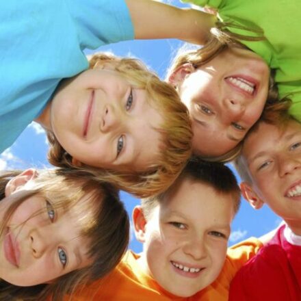 Happy children smiling