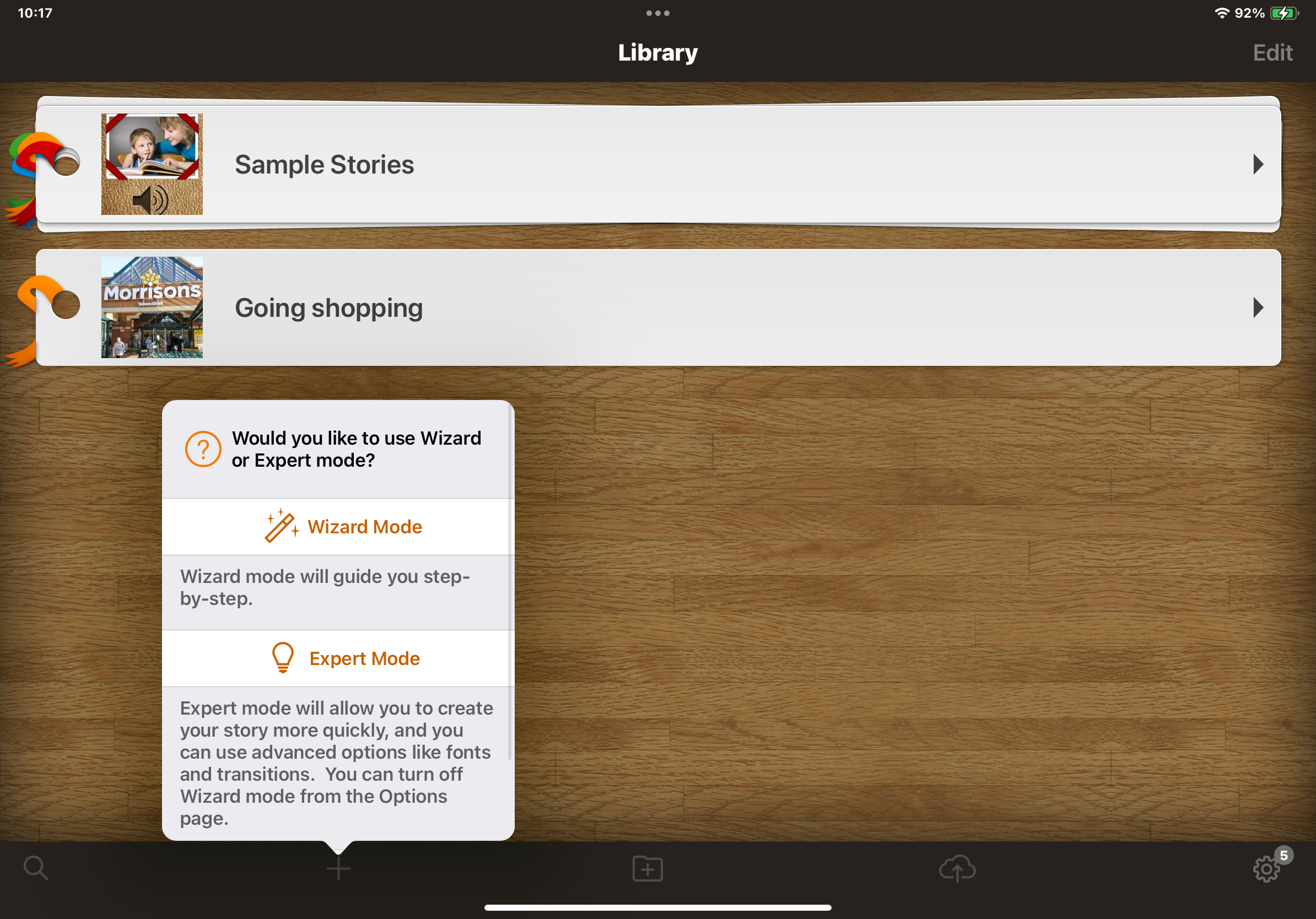 Screenshot from app matching numbered text in document.