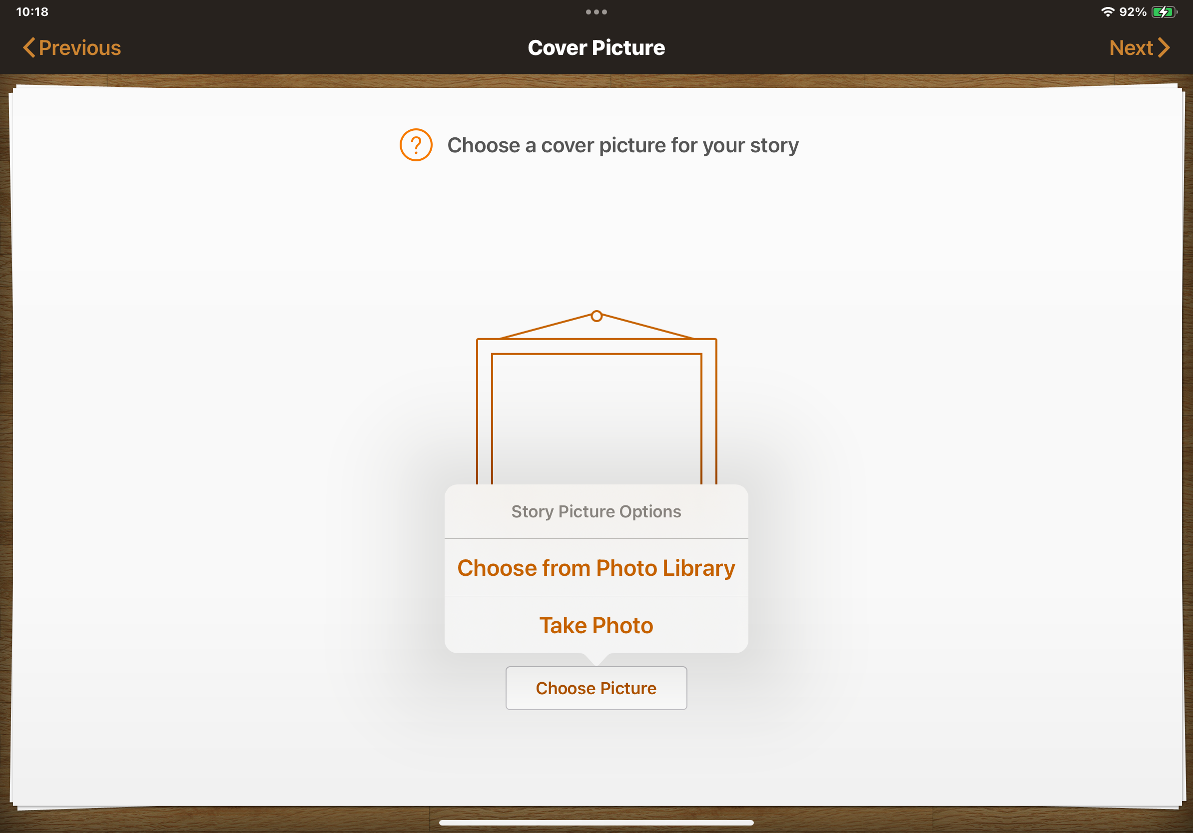 Screenshot from app matching numbered text in document.