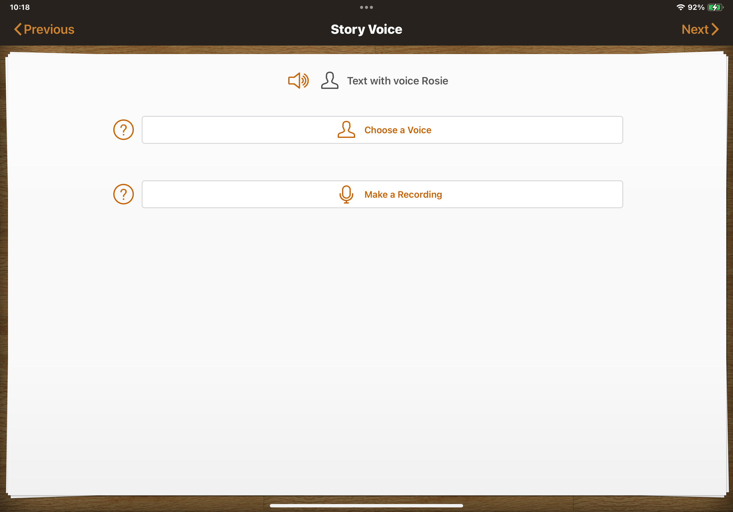 Screenshot from app matching numbered text in document.