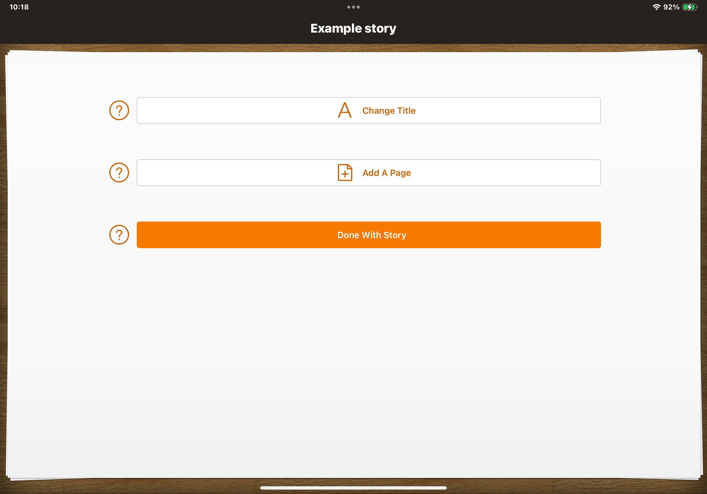 Screenshot from app matching numbered text in document.