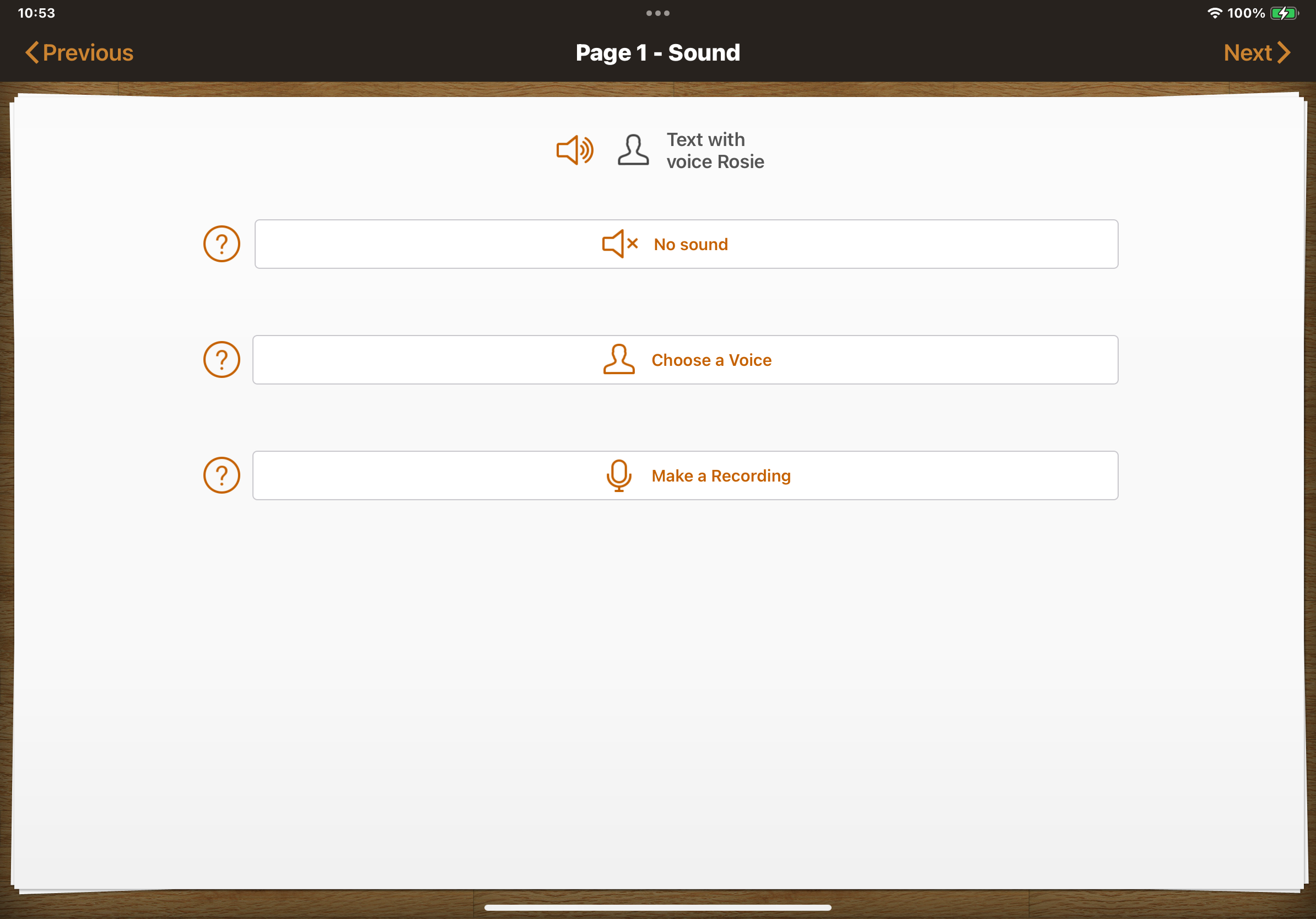 Screenshot from app matching numbered text in document.
