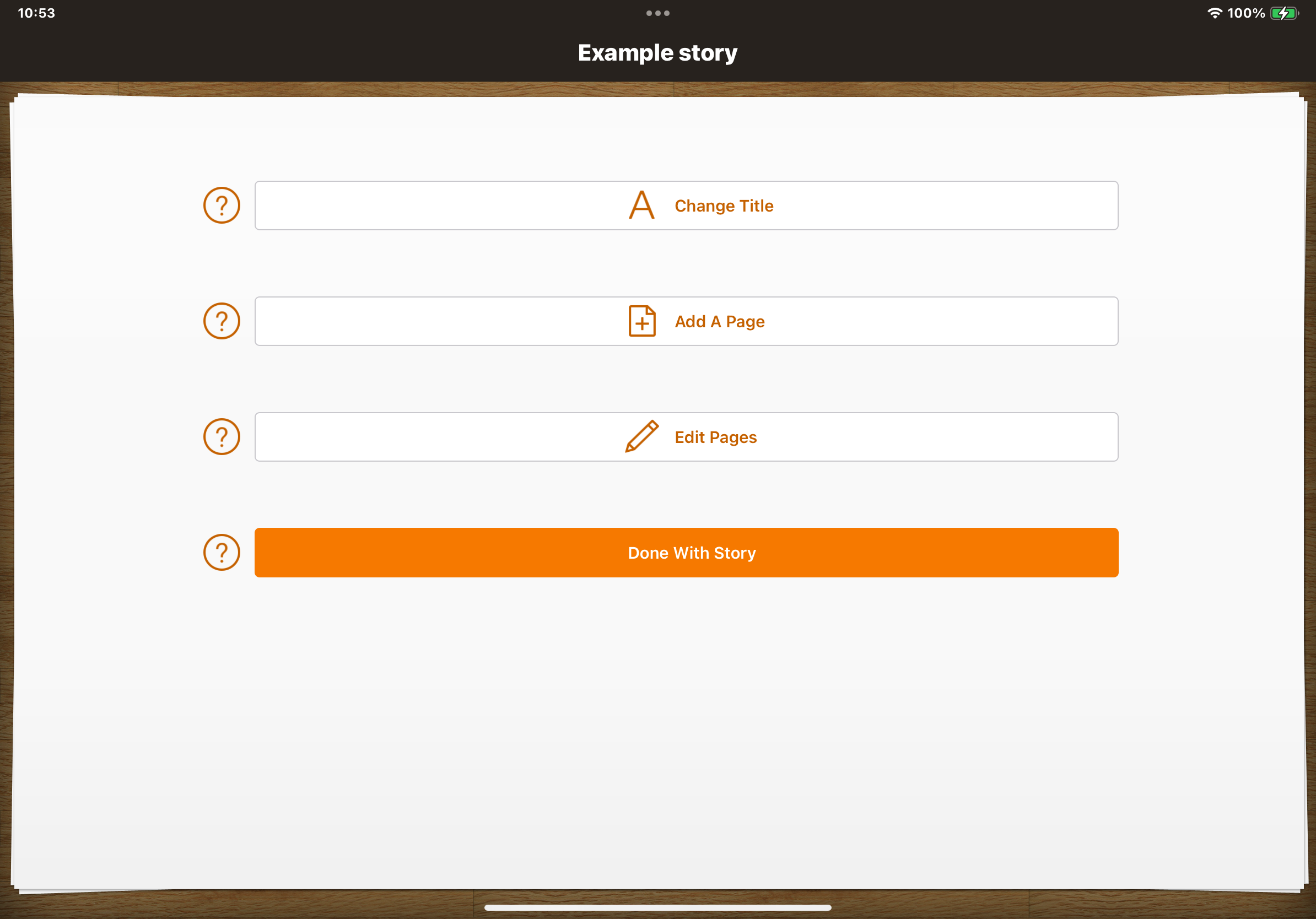 Screenshot from app matching numbered text in document.