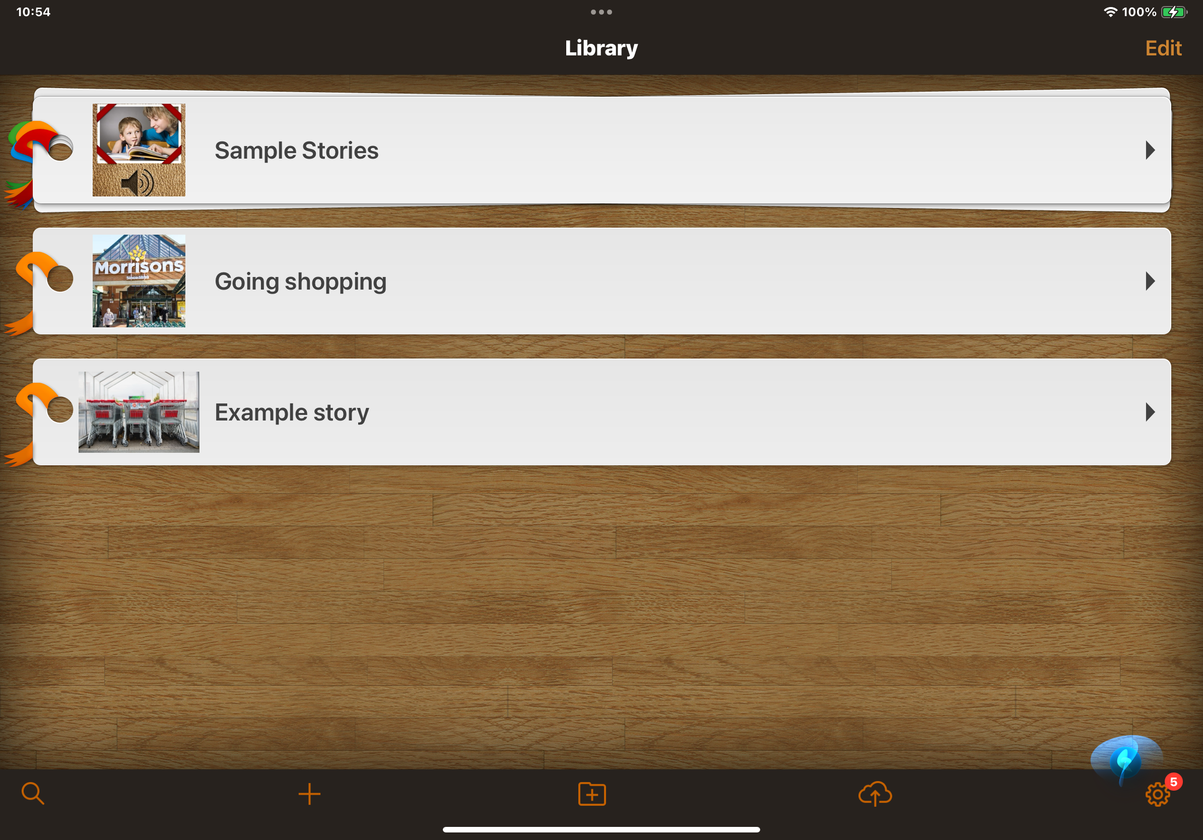 Screenshot from app matching numbered text in document.