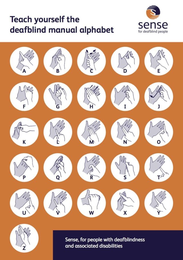 Deaf Settings Deafblind manual alphabet - Support for schools and settings