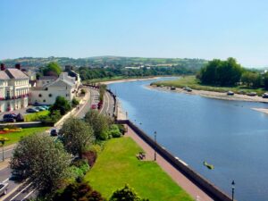 Riverside road in North Devon