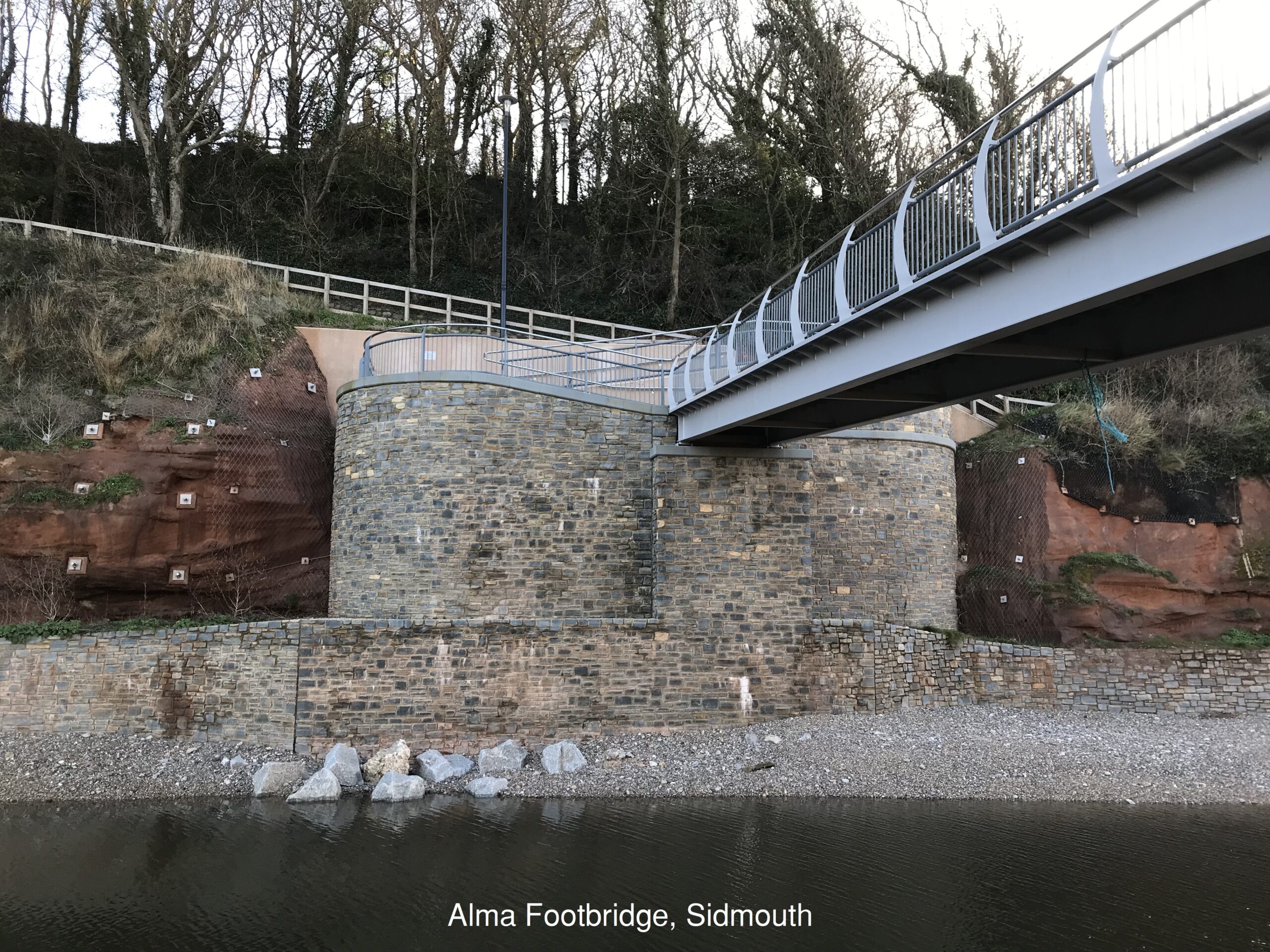 An image of the Alma Footbridge at Sidmouth.