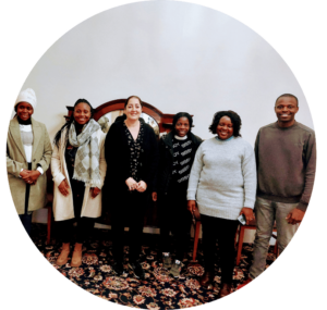 Picture of 6 of our Overseas Cohort 2023 standing together in a line.