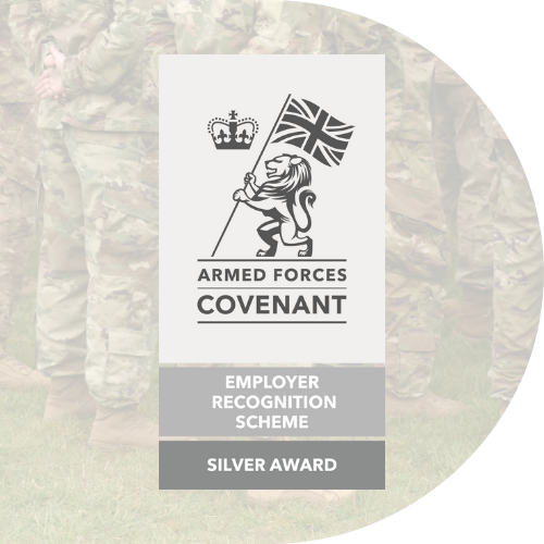 image of people in army uniform with the armed forces covenant logo