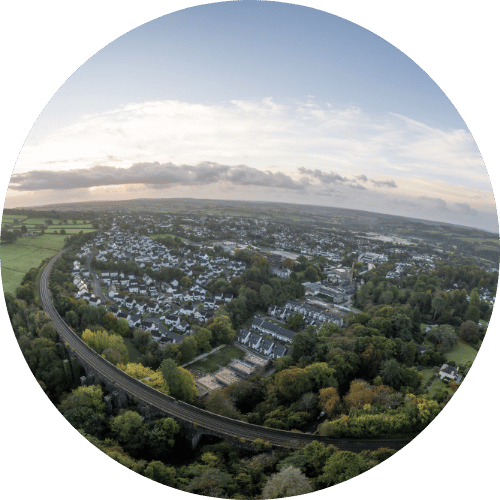 Ivybridge from the air.