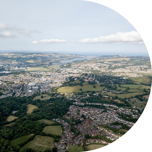 Newton Abbot from above.